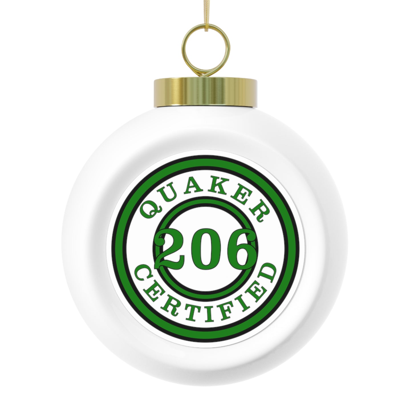 Seattle Certified Franklin Quakers Christmas Ball Ornament