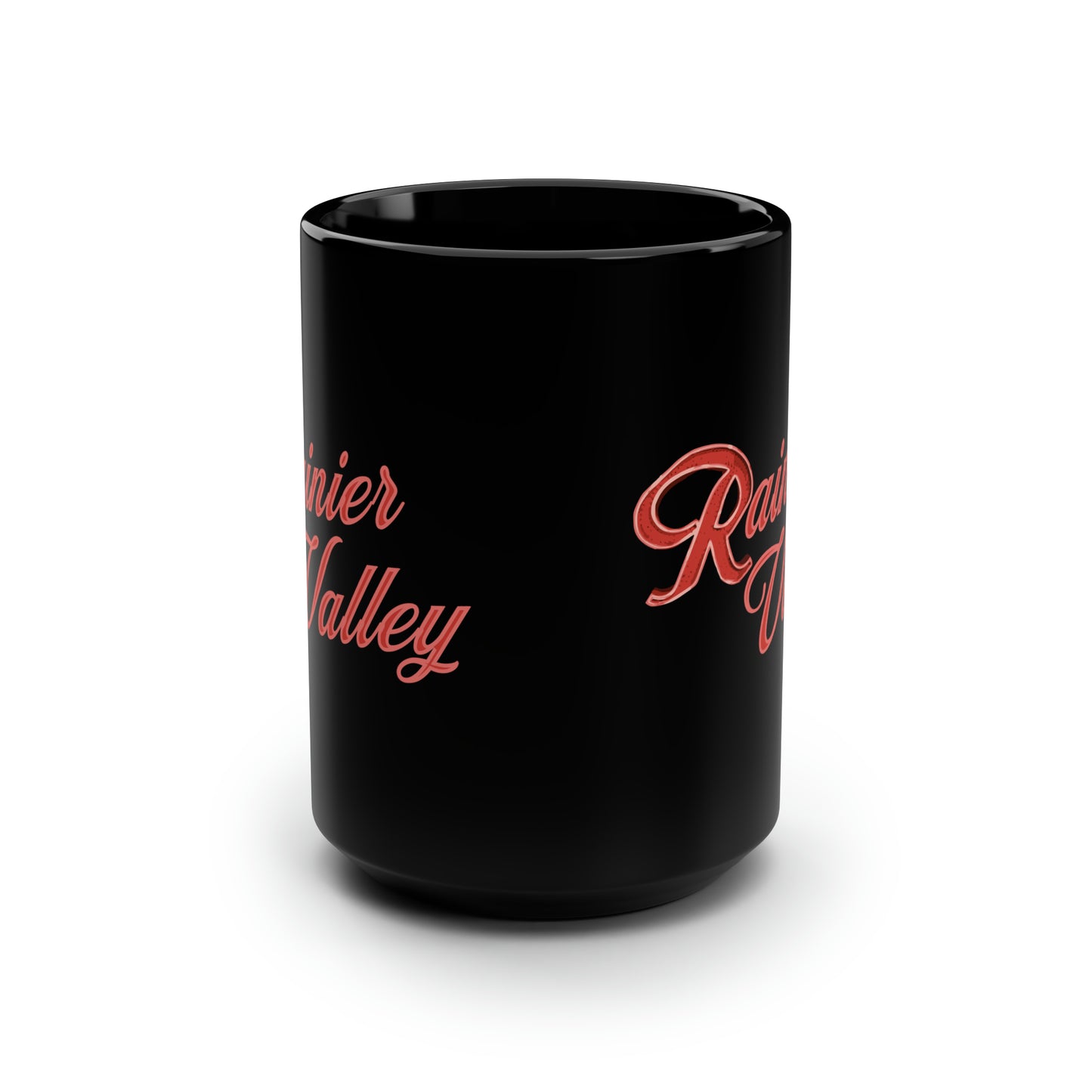 "Neighborhood Collection" Rainier Valley Retro Rainier Beer "R" Black Mug, 15oz