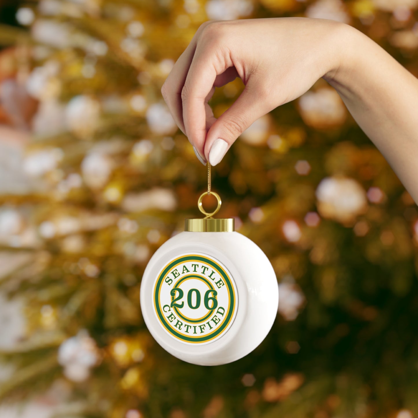 Seattle Certified Slam Dunk Sonics Christmas Ball Ornament