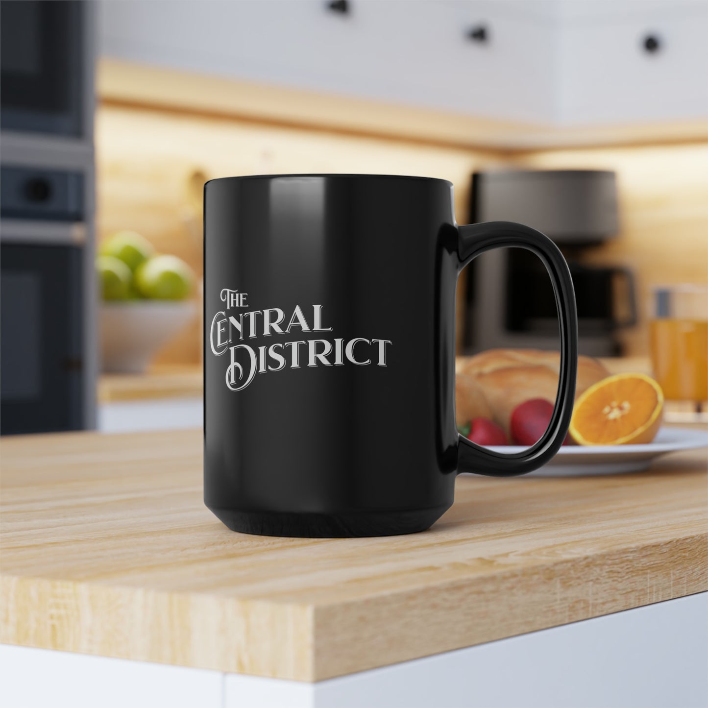 "Neighborhood Collection" The Central District Black Mug, 15oz