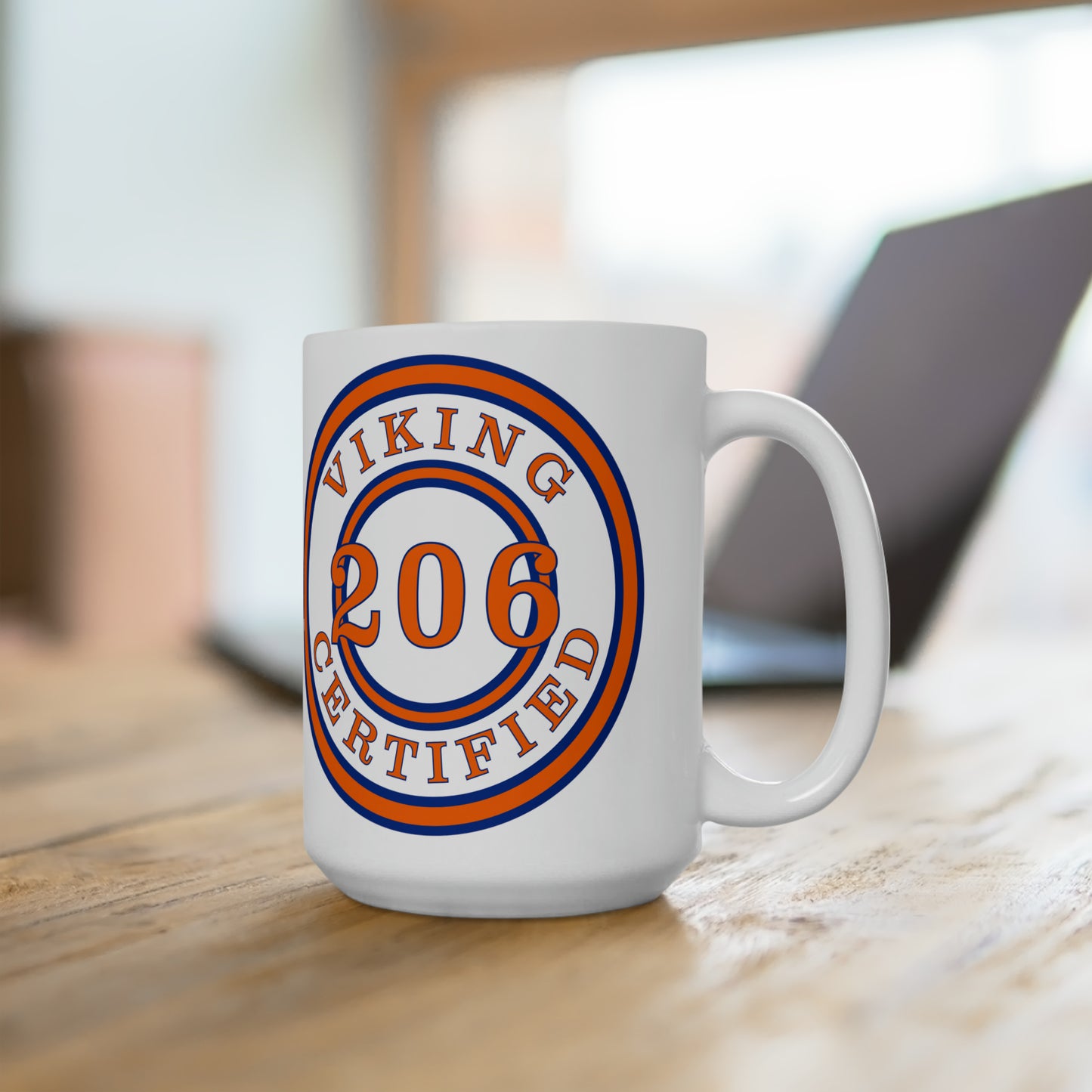 Seattle Certified Rainier Beach Vikings 15 oz Ceramic Microwave-Safe Mug