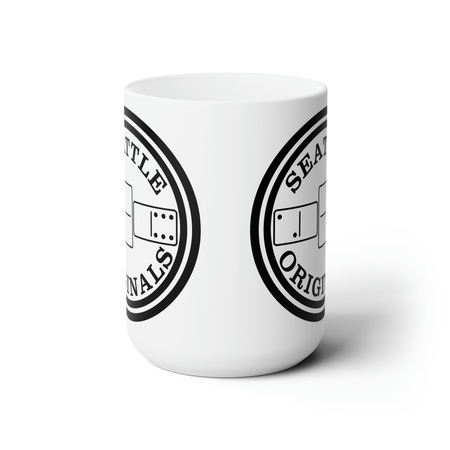 "Seattle Originals" 206 Dominoes 15 oz Microwave-Safe Ceramic Mug