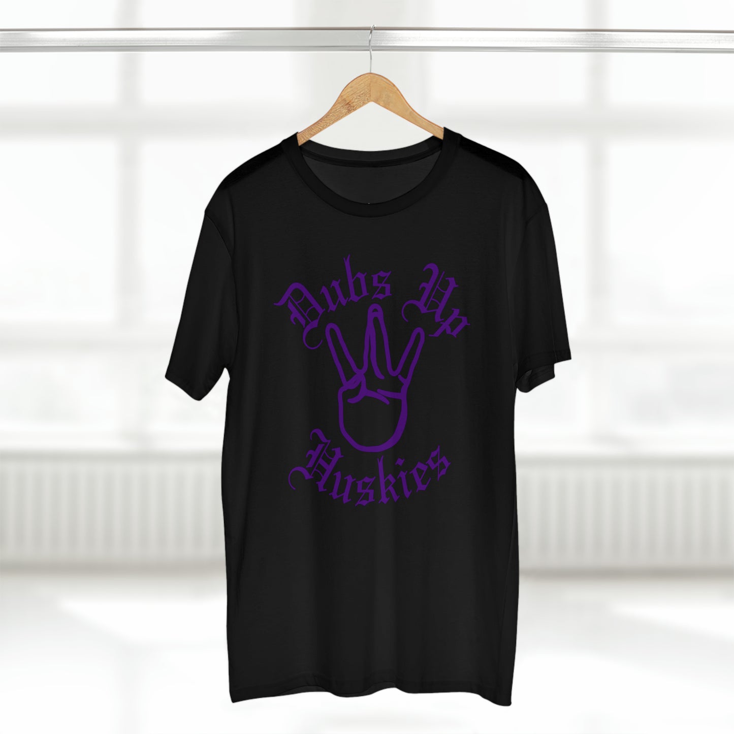 "Dubs Up" Washington Huskies Unisex Cotton Crew Tee