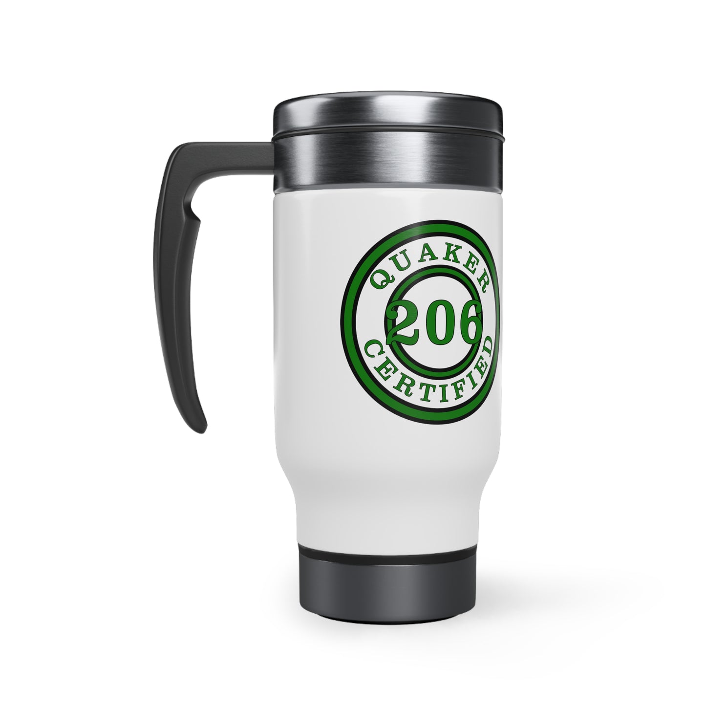 Seattle Certified Franklin Quakers Stainless Steel Travel Mug with Handle, 14oz
