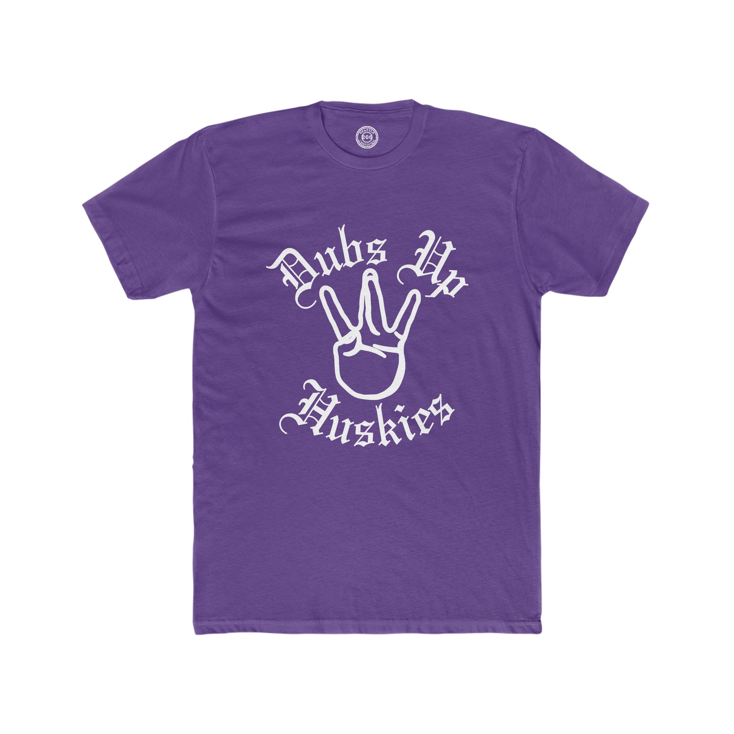 "Dubs Up" Washington Huskies Unisex Cotton Crew Tee