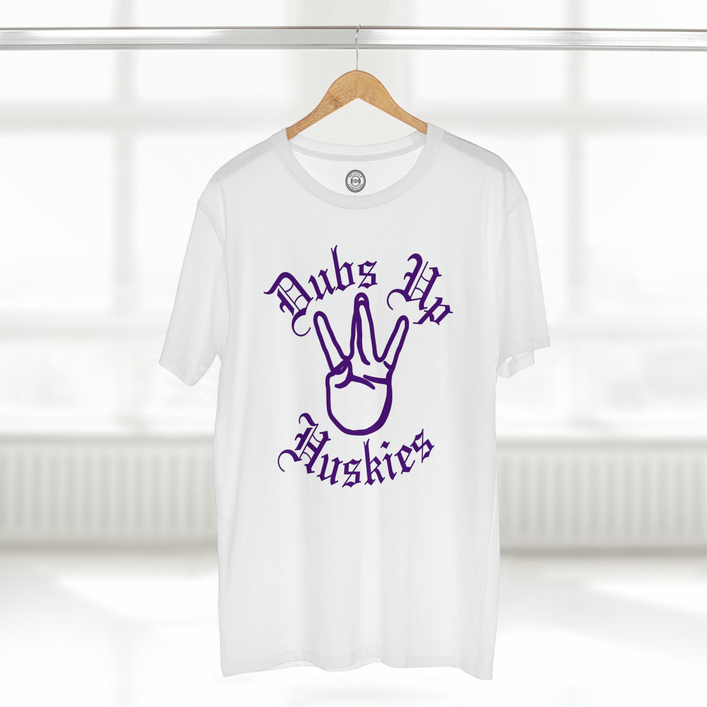 "Dubs Up" Washington Huskies Unisex Cotton Crew Tee