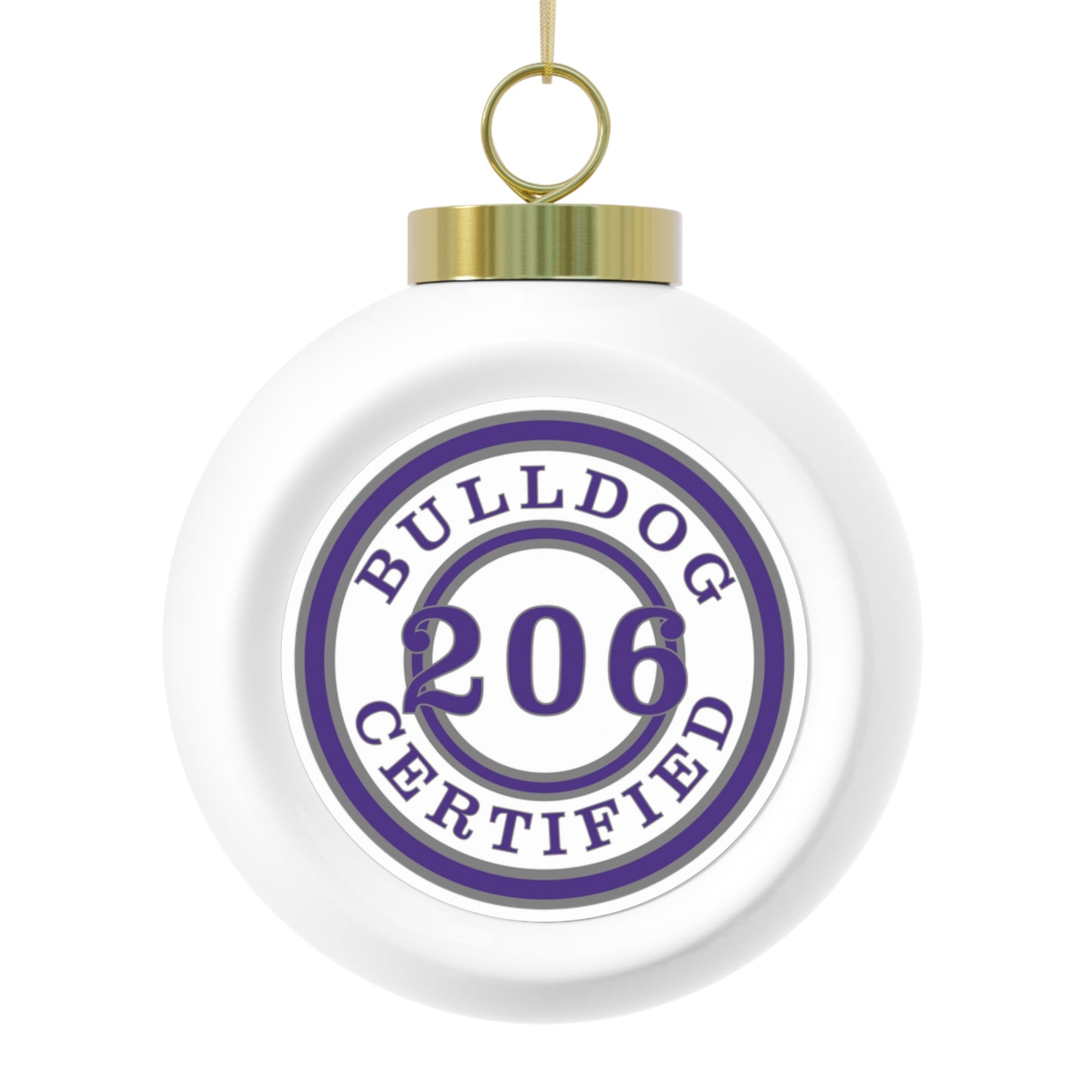 Seattle Certified Garfield Bulldogs Christmas Ball Ornament
