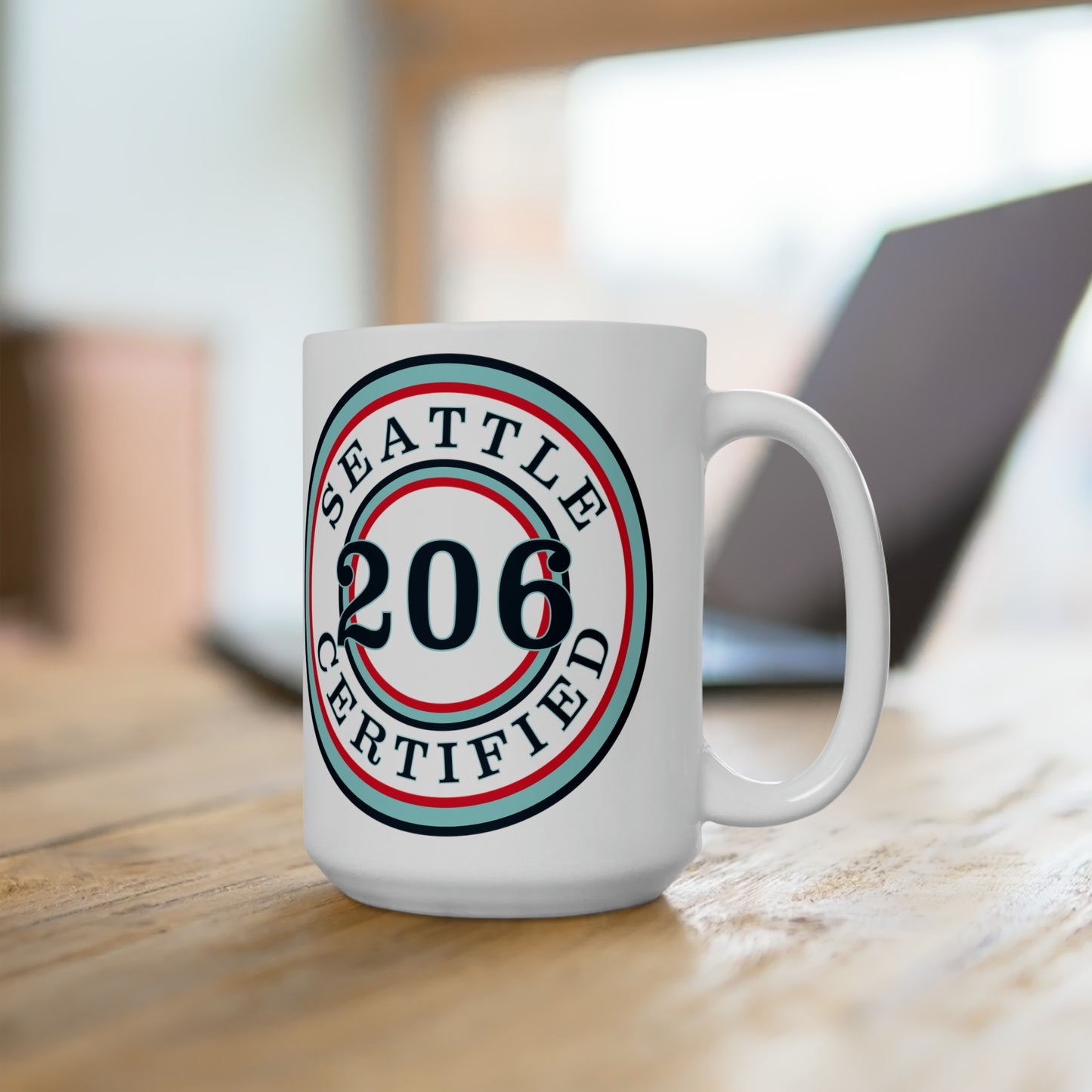"Seattle Certified" Hat Trick Kraken 15 oz Ceramic Microwave-Safe Mug