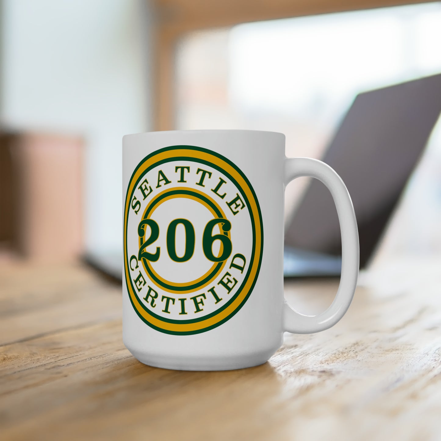 "Seattle Certified" Slam Dunk Sonics 15 oz Ceramic Microwave-Safe Mug