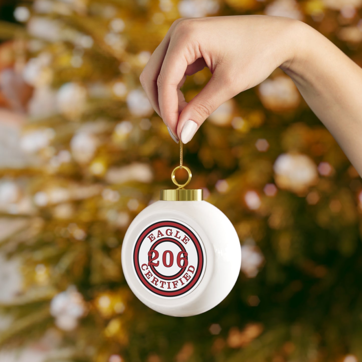 Seattle Certified Cleveland Eagles Christmas Ball Ornament