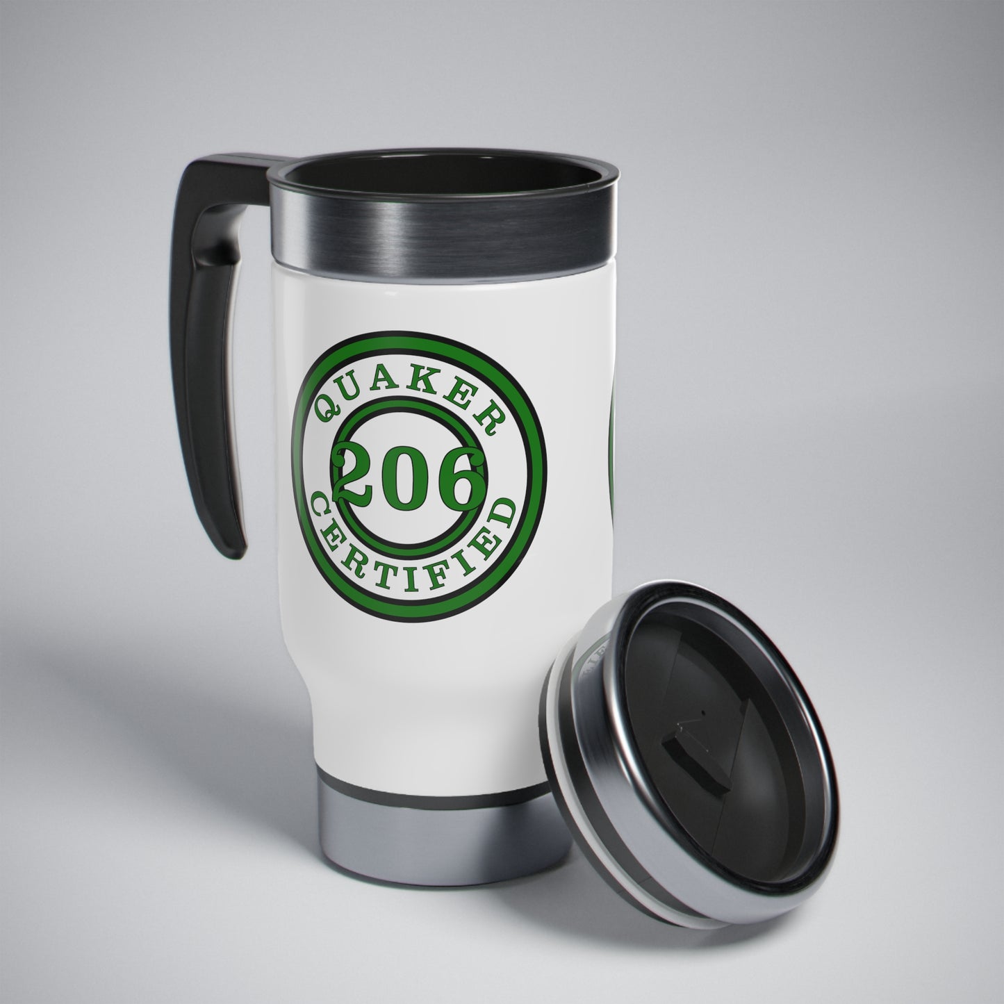 Seattle Certified Franklin Quakers Stainless Steel Travel Mug with Handle, 14oz