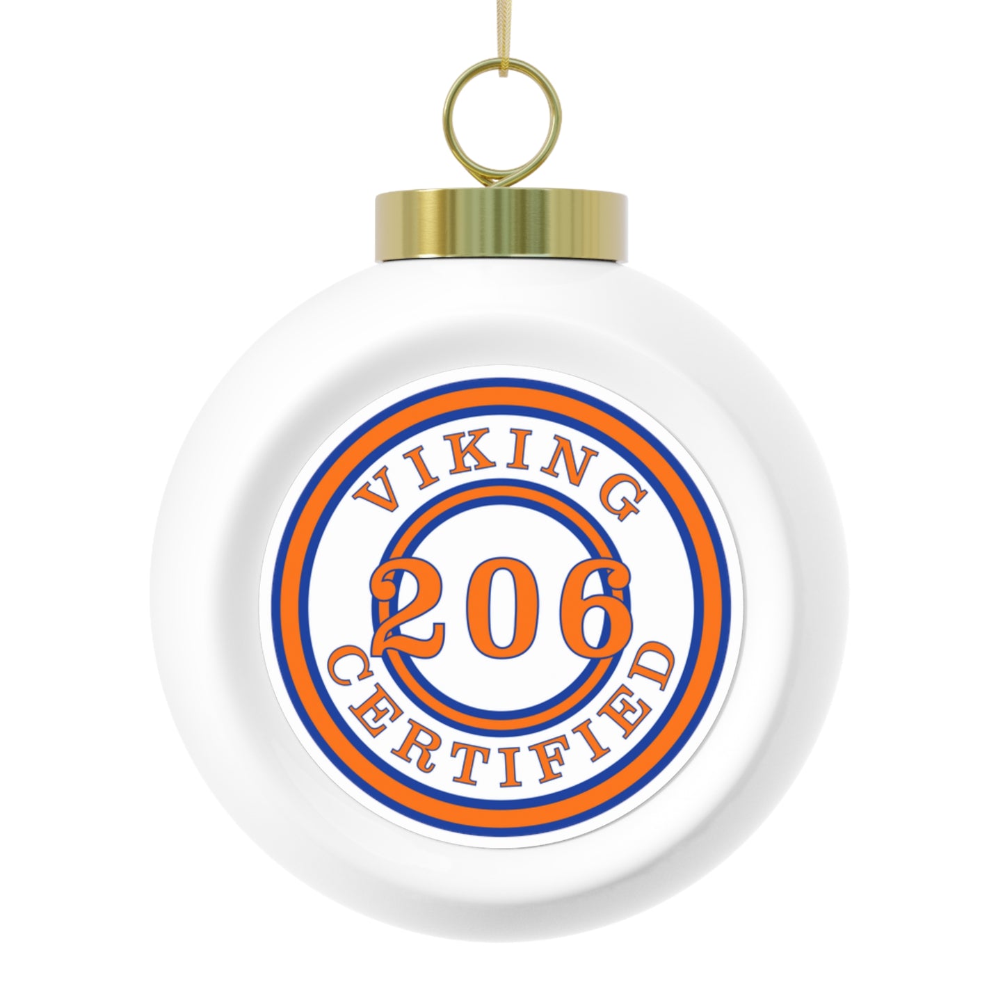 Seattle Certified Rainier Beach Vikings Christmas Ball Ornament