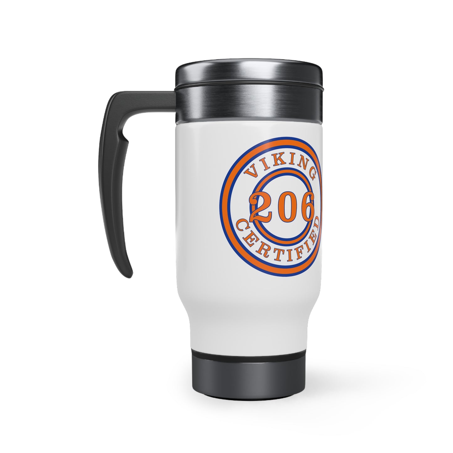 Seattle Certified Rainier Beach Vikings Stainless Steel Travel Mug with Handle, 14oz