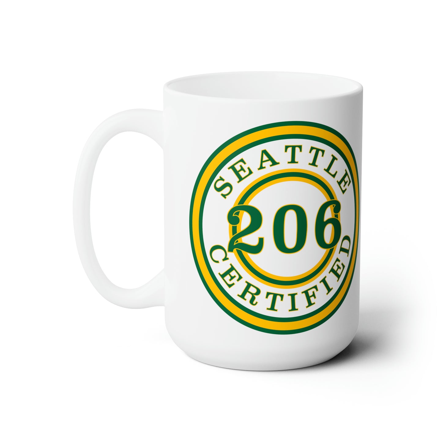 "Seattle Certified" Slam Dunk Sonics 15 oz Ceramic Microwave-Safe Mug