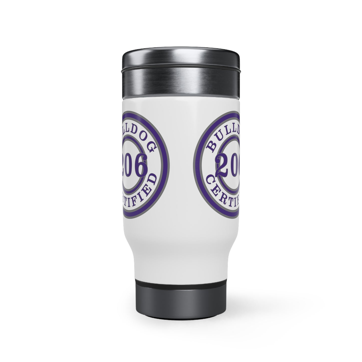 Seattle Certified Garfield Bulldogs Stainless Steel Travel Mug with Handle, 14oz