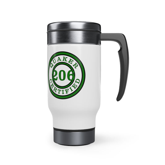 Seattle Certified Franklin Quakers Stainless Steel Travel Mug with Handle, 14oz