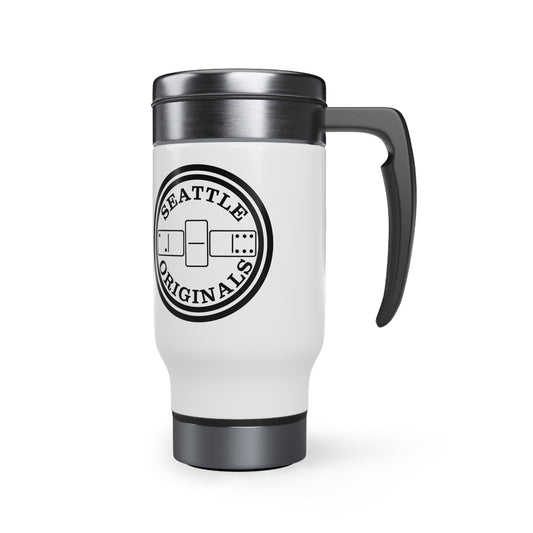 "Seattle Originals" 206 Dominoes Stainless Steel Travel Mug with Handle, 14oz