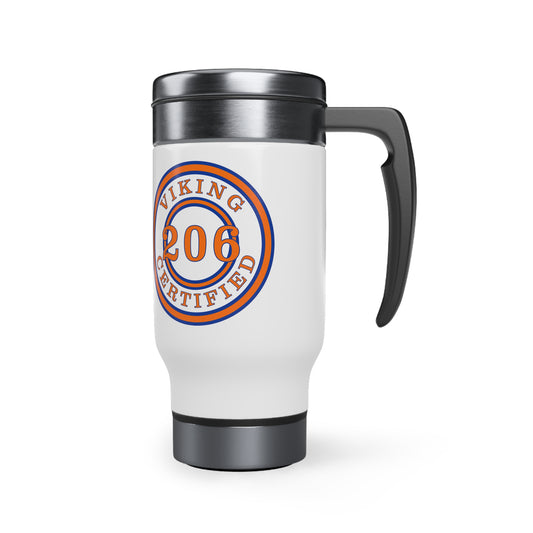 Seattle Certified Rainier Beach Vikings Stainless Steel Travel Mug with Handle, 14oz