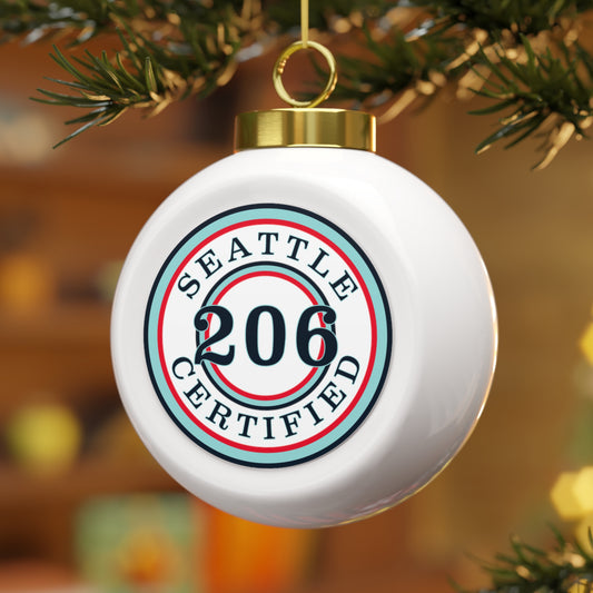 Seattle Certified Hat Trick Kraken Christmas Ball Ornament