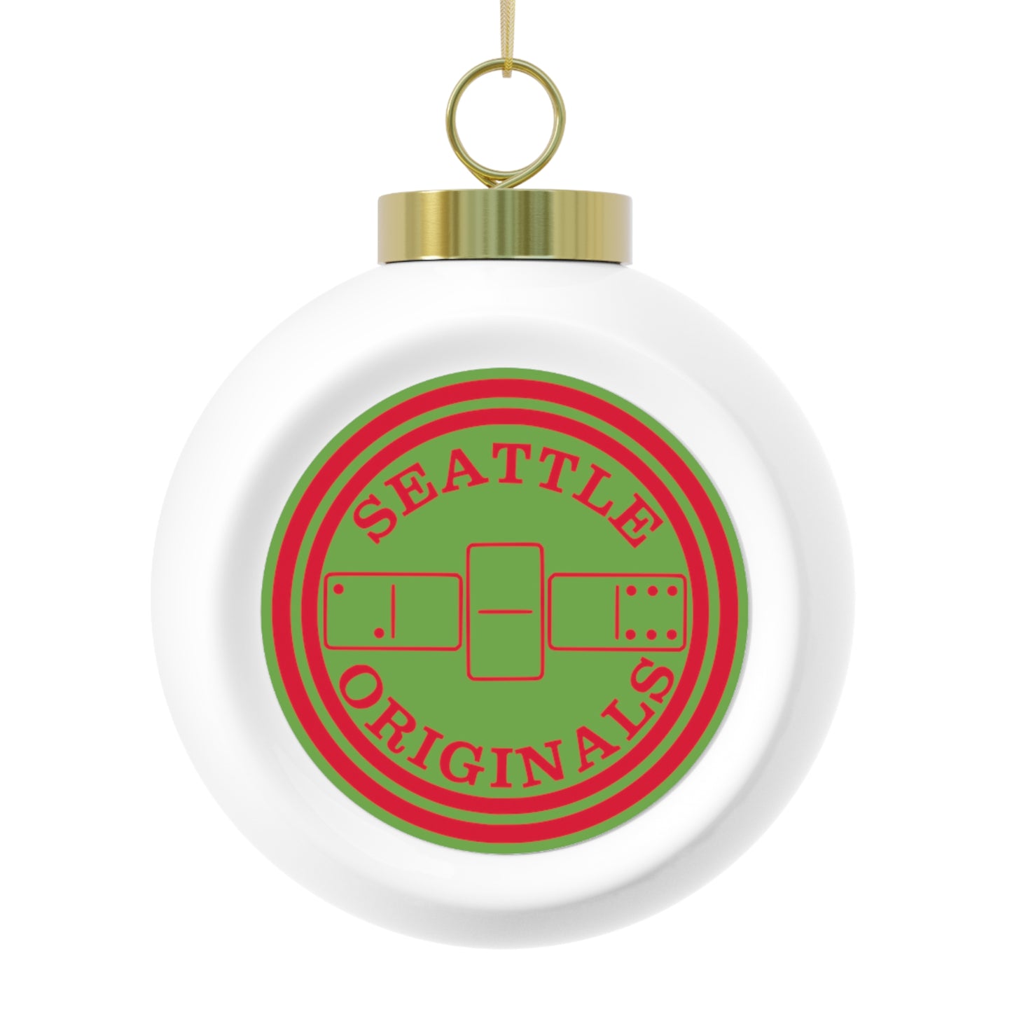 Seattle Certified 206 Dominoes Christmas Ball Ornament