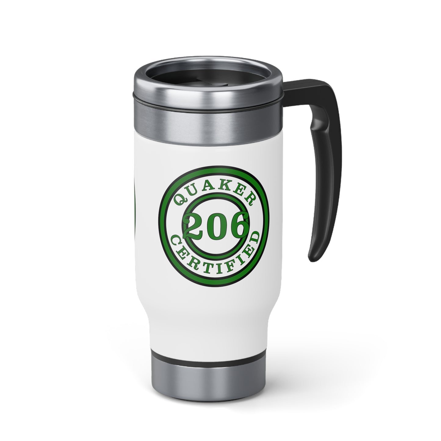 Seattle Certified Franklin Quakers Stainless Steel Travel Mug with Handle, 14oz