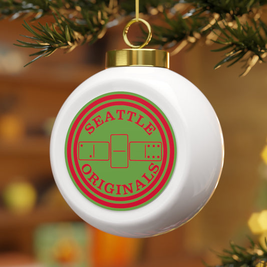 Seattle Certified 206 Dominoes Christmas Ball Ornament