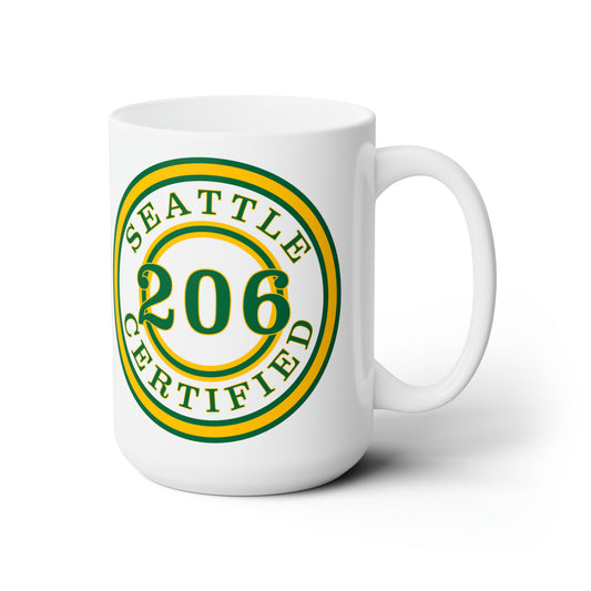 "Seattle Certified" Slam Dunk Sonics 15 oz Ceramic Microwave-Safe Mug