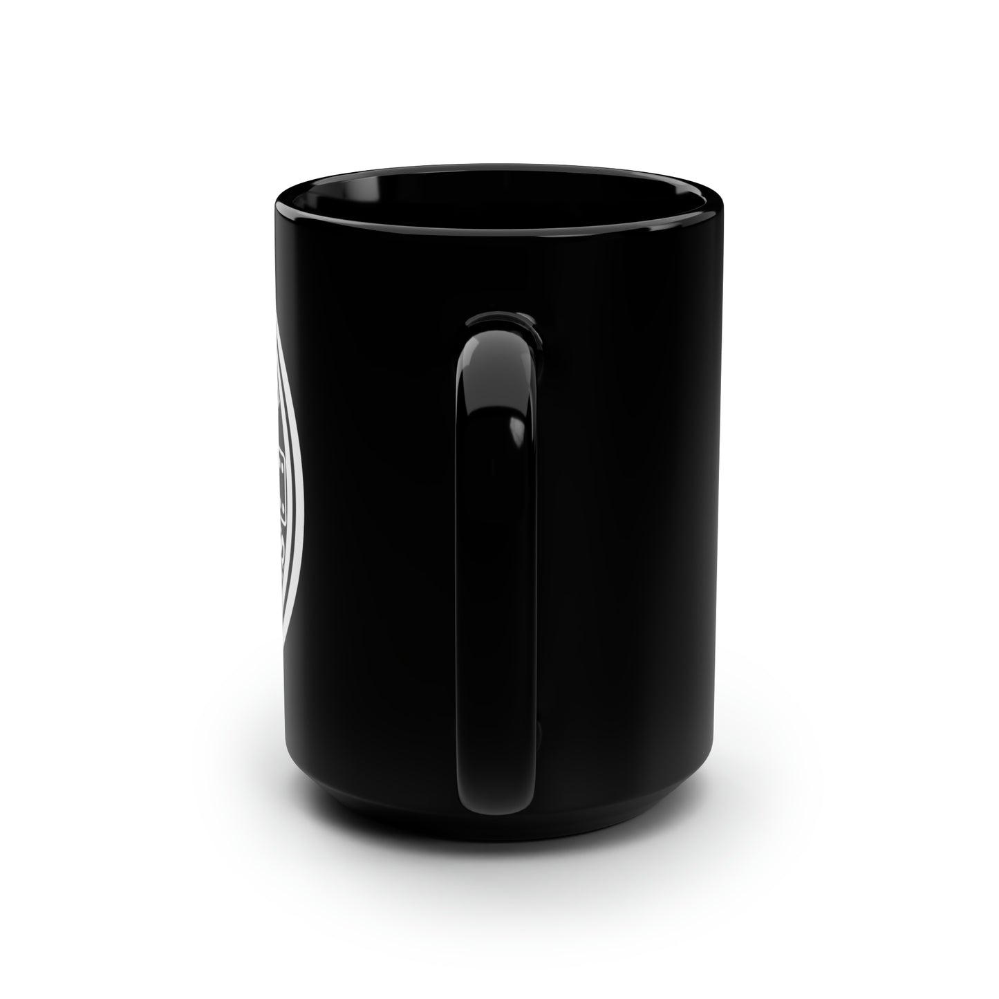 "Seattle Originals" 206 Dominoes Black Mug, 15oz