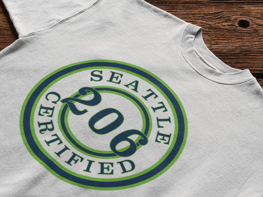 "Seattle Certified" Touchdown Hawks Unisex Heavy T-Shirt